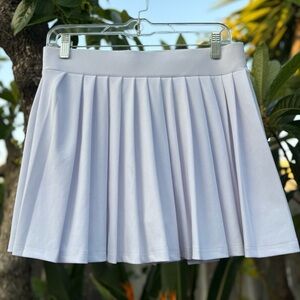 Indero Active Pleated White Tennis Skort Mini Skirt Size XL